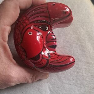 Red Fish-Shaped Pet Toy
